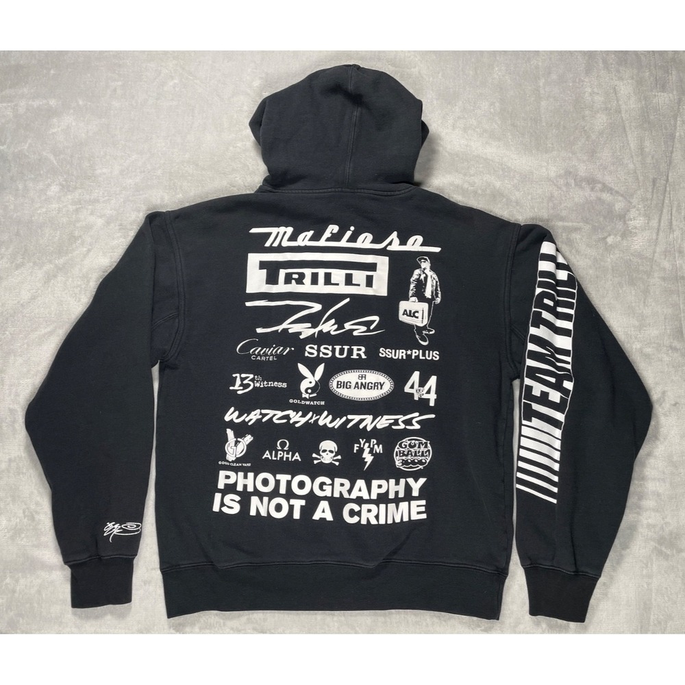 SSUR Team Trill Hoodie Men's M Black Graphic Futura 2000 13th Witness Streetwear